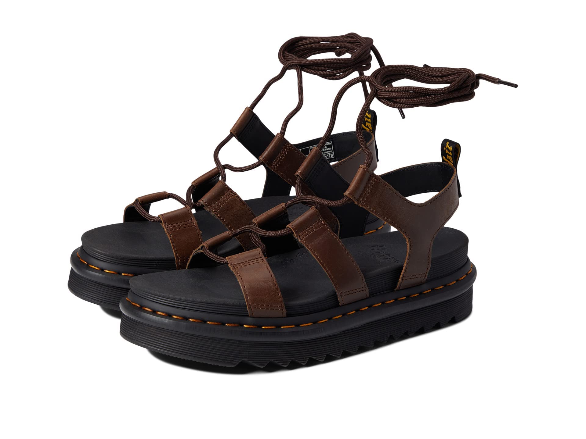 Dr. Martens Damen Nartilla Sandalen, Dunkelbraune, ölige Illusion, 43 EU