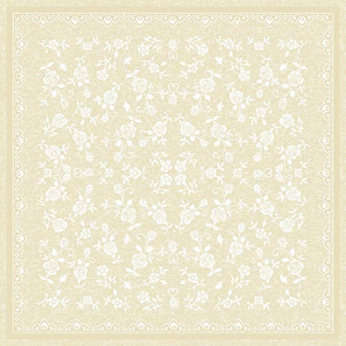 Mank Tischdecken aus Airlaid | Mitteldecken 80 x 80 cm Tischdecke für Gastronomie | 20 Stück | Lace (Beige)