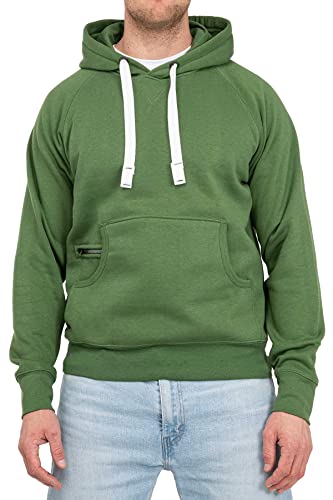 Happy Clothing Herren Pullover mit Kapuze Hoodie Pulli Kapuzenpullover, Größe:3XL, Farbe:Grasgrün