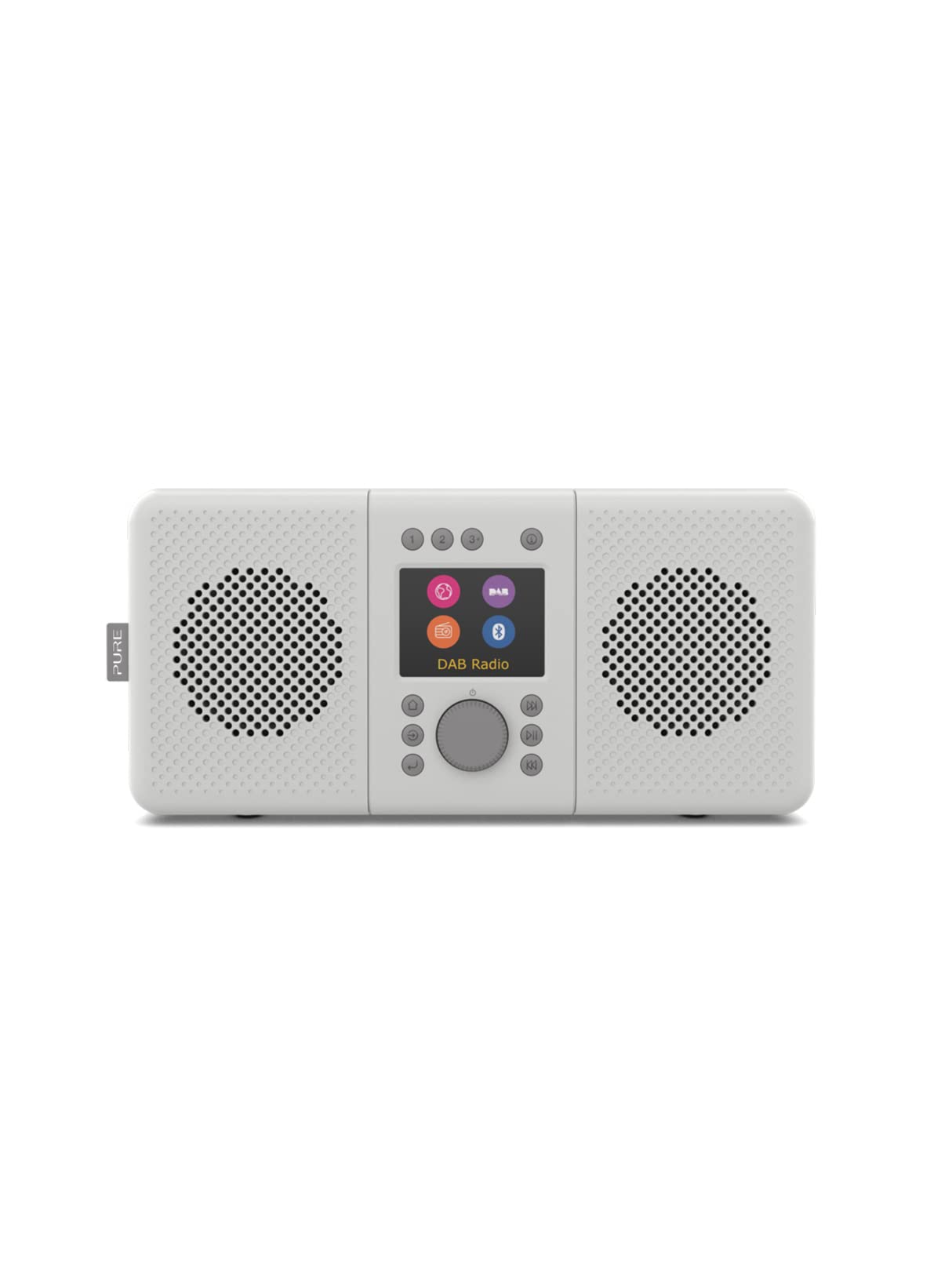 Pure Elan Connect+ All-In-One Stereo Internetradio mit DAB+ und Bluetooth 5.0 (DAB/DAB+ & UKW-Radio, Internetradio, TFT Display, 20 Senderspeicher, Musikstreaming, Podcasts) Stone Grau