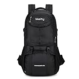 Maity Rucksack 60L Wasserdichter Wanderrucksack Kletterrucksack Reiserucksack (Kletterfischer, Faltbare), ultraleichter, packbarer (Schwarz)