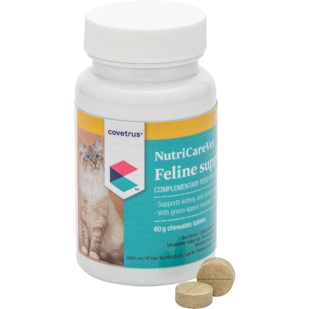 Covetrus NutriCareVet Urinary Support zur Unterstützung der physiologischen Funktion der Harnwege von Katzen - 80 Kautabletten