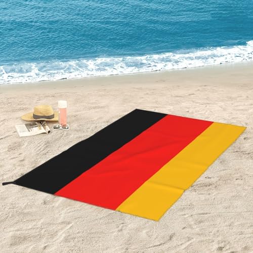 DENMER Schnell trocknendes Handtuch mit Deutschland-Flagge, super saugfähiges und leichtes Mikrofaser-Handtuch für Outdoor-Abenteuer und den Heimgebrauch