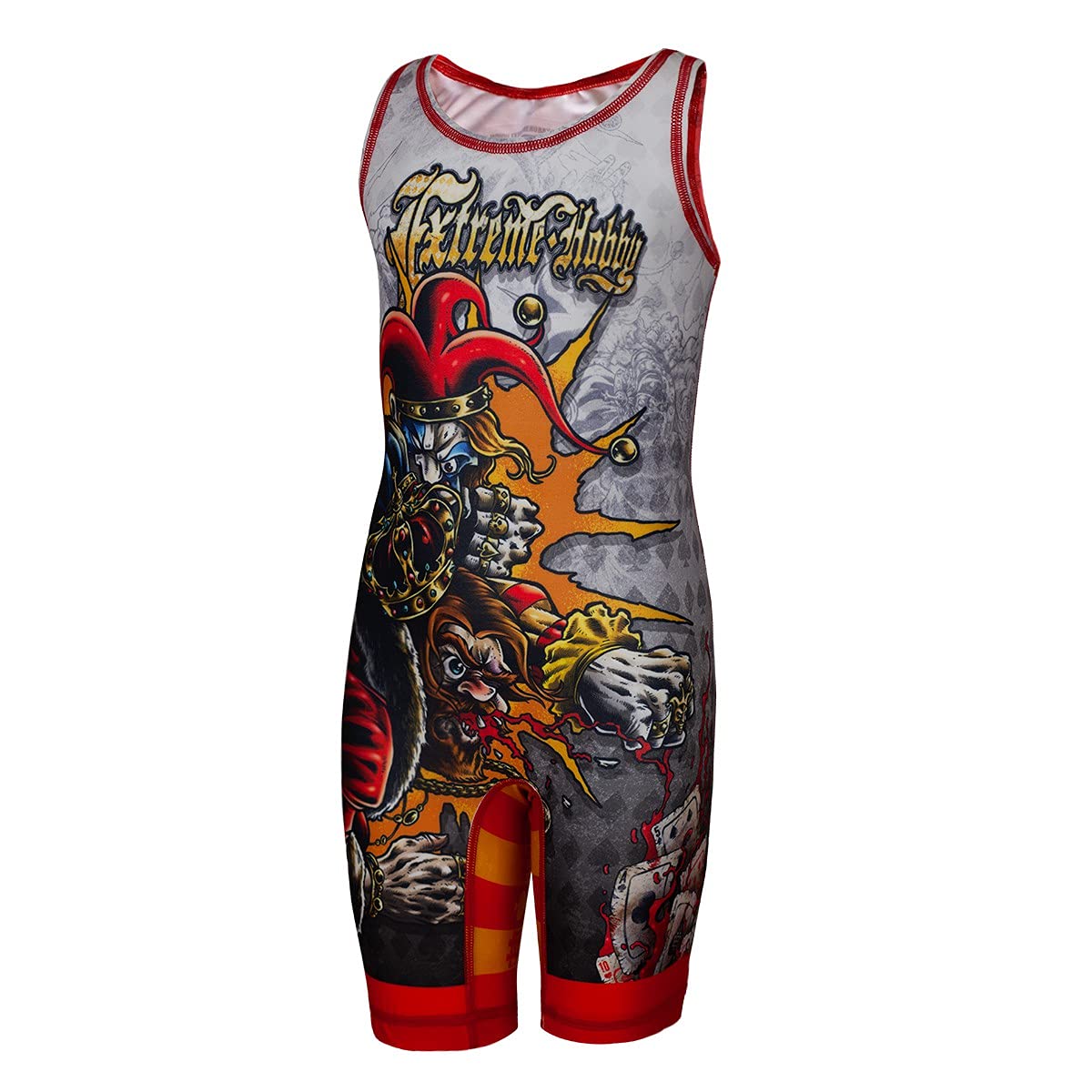 Extreme Hobby Kinder Wrestling Trikot Killer Cards 2, Leotard Singlet Vest Kids Bodysuit Atmungsaktiver Material, Ringer Trikot