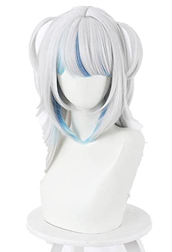 LINLINCD-Wig Anime Cosplay Hoch Enge Gawr Gura Shark Cosplay Perücke Halloween Karneval Party Perücken Frauen Hitzebeständige Synthetische Haare Halloween Party