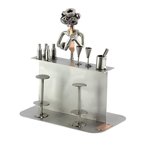 Steelman24 I Schraubenmännchen Cocktail-Mixer - I Made in Germany I Handarbeit I Geschenkidee I Stahlfigur I Metallfigur I Metallmännchen