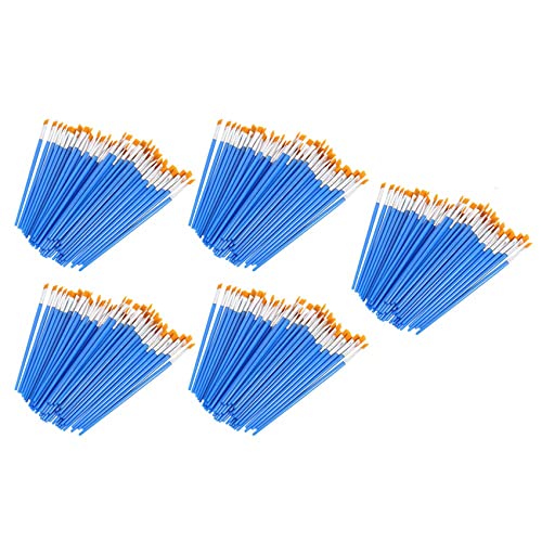 Pyatofy Pinsel Set 250 Stück Kinder Nylon Flach Haar Kleine ÖL Aquarell KüNstler Malerei Kits Bulk für Kinder