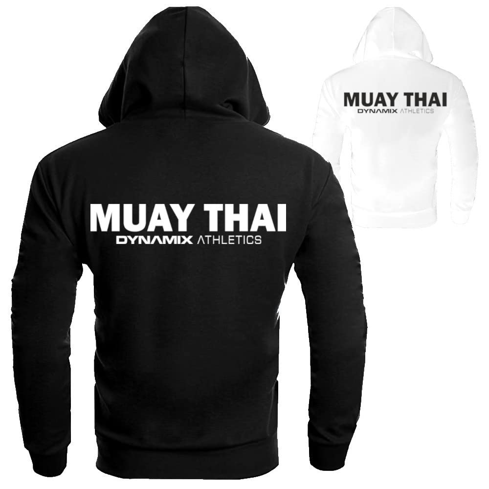 Dynamix Athletics Hoodie Muay Thai Classic - Kapuzenpullover Sweater Sweatshirt mit Kapuze für Herren Kampfsport Thaiboxen (as3, Alpha, l, Regular, Regular, Schwarz)