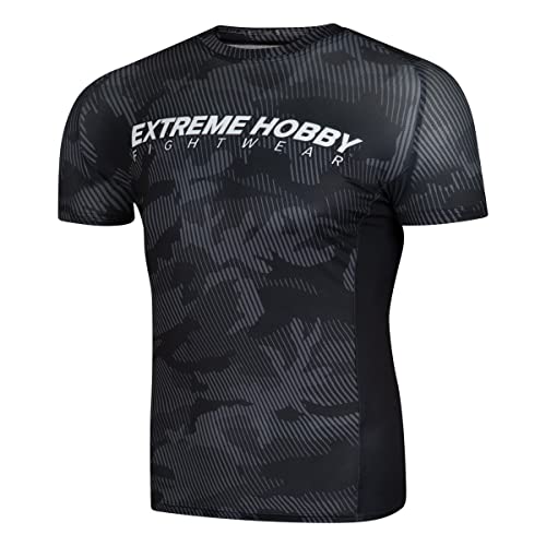 Extreme Hobby Technisches Shirt Herren, Shortsleeve, Kurzärmliges und Schnelltrocknendes Trainingsshirt, Thermoaktives, Kompressionspassform