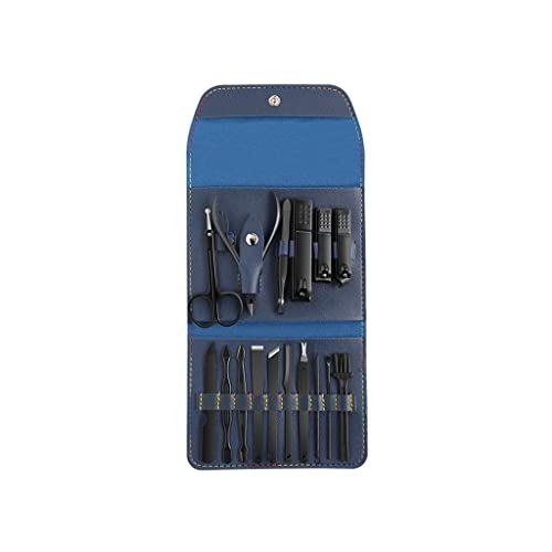 BONAD Zehennagelknipser 16-teilige Nagel-Klipper Set tragbarer Nagelsatz Persönliche Pflegepediküre Set Hohe Kohlenstoffstahl Schönheits-Set Nagelknipser-Set (Color : C-16-piece Set)