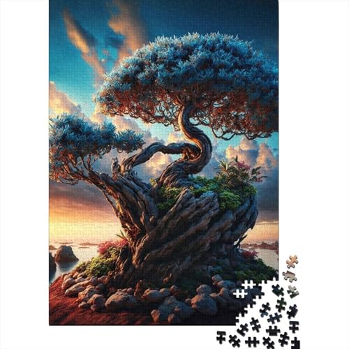 Spektakuläre Bonsai-Bäume-Puzzles für Erwachsene und Teenager, 1000 Teile, Puzzles für Erwachsene, einzigartige Geburtstags (Größe: 75x50cm)