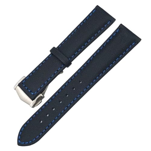 IOTUP Uhrenarmband für Omega Planet Ocean Seamaster 300 Speedmaster, Stoff, Leder, Segeltuch, 21 mm, 22 mm, 19 mm / 20 mm, hochdichtes Nylon-Uhrenarmband, 21 mm, Achat