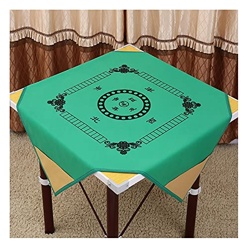 Universal Mahjong Tischdecke Square Mahjong Game Tischdecke - Spieltischdecke Card Poker Mahjong-Matte - Kartenspiele Brettspiele Dominosteine Spieltisch Game Table Cover,Grün a,100 * 100cm