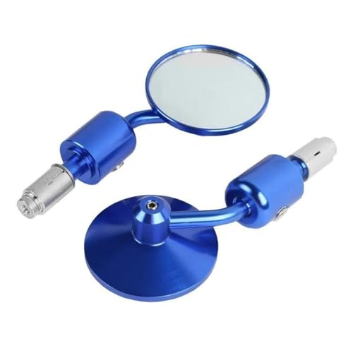 Motorradspiegel-Set Für CB1000R CB1300 CB600F APE50 SH PS Motorrad Chopper Motorrad Universal Rückspiegel 3" Lenkerenden 7/8" Spiegel(BLAU)