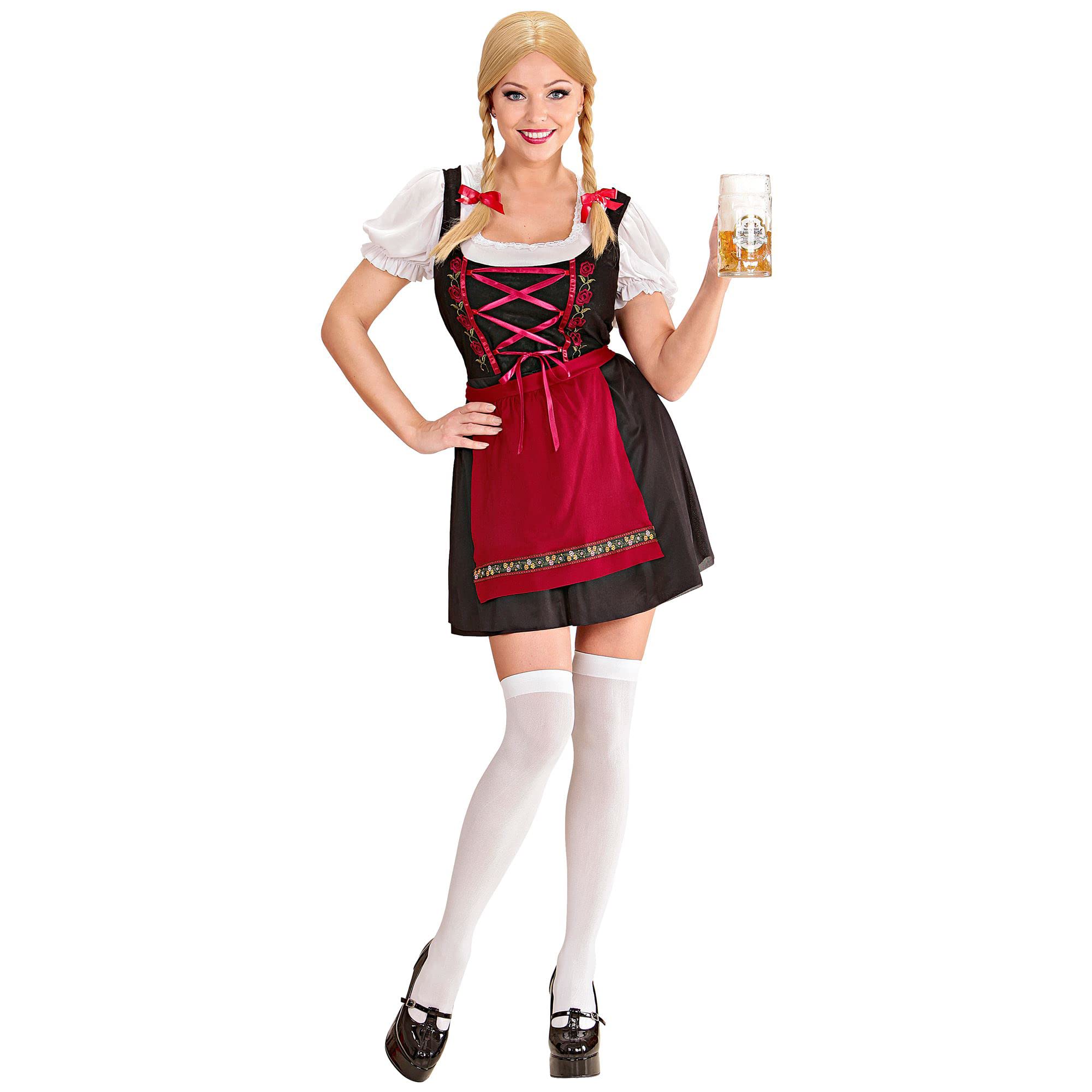 Widmann - Kostüm Bayerische Kellnerin, Kleid, Bluse, Schürze, Bierparty, Volksfest, Karneval, Mottoparty