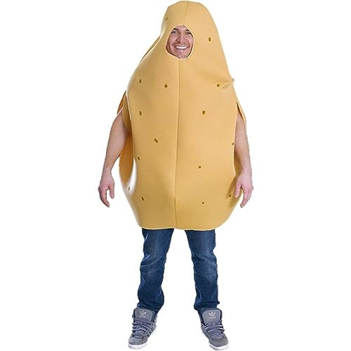 Fituenly Halloween Kartoffel Kostüm für Erwachsene Niedliches Kartoffelkostüm Lustiges Lebensmitteloutfit Halloween Cosplay Kostüm