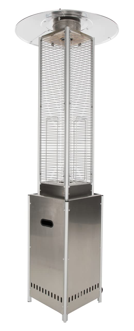 METRO Professional Gastro-Heizstrahler GPH6000SG, Edelstahl, Ø 81 x 221 cm, 12.5kW, Kippschutz- und Abschaltautomatikfunktion, professioneller Druckminderer und Schlauchbruchsicherung, silber