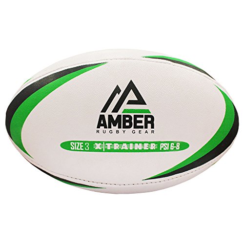 Amber Training Rugby Ball X-Trainer Size 3 Rugby Ball X-Trainer, White, Size 3, EUXTRAINER3