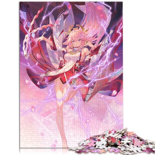 Puzzle | Puzzles Genshin Impact Yae Miko 1000 Teile für Erwachsene Geschenke Holzpuzzle ganze Familie und dieses 1000-teilige (50 x 75 cm)