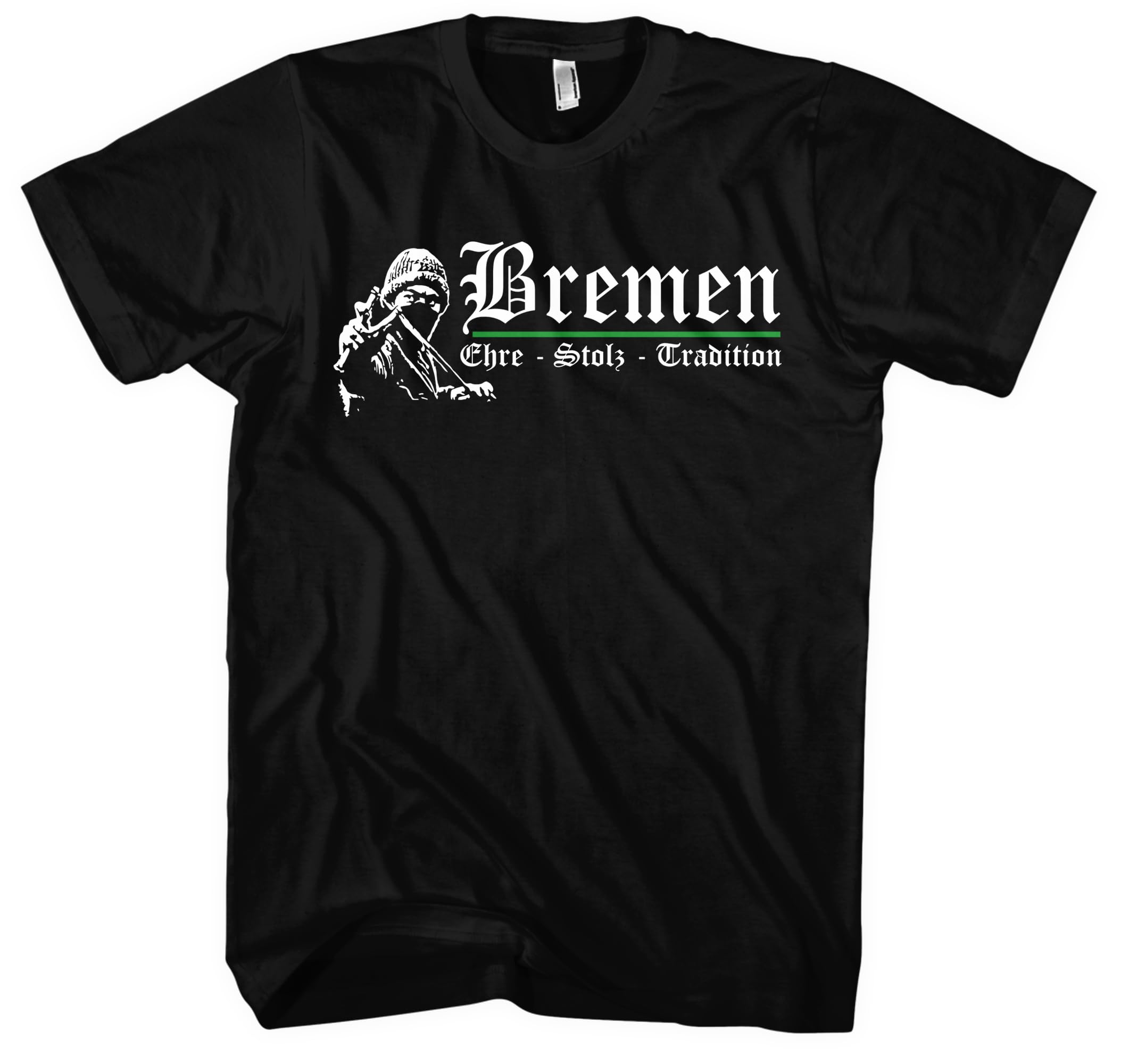 Bremen Ehre und Stolz Herren T-Shirt | Bremen Shirt Bremen Trikot Skyline Ultra Stadt Wappen Fanartikel Sport | M1 FB Schwarz (3XL)