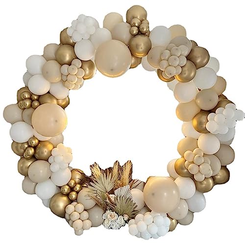 185pcs Weiß Golden Ballon Set Ballon Girlanden Hochzeit Dekoration für Geburtstagsfeier Hintergrund Dekor