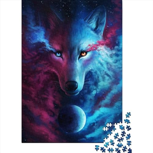 Nebula Wolf-Puzzles für Erwachsene und Teenager. Schwierige, anspruchsvolle Puzzles mit 1000 Teilen eignen ganze Familie und die (Größe: 75 x 50 cm)