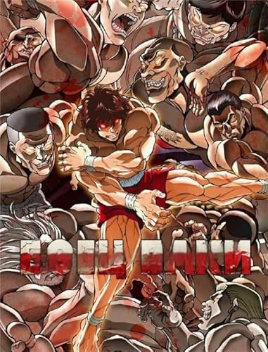 HfmQuisutron Jigsaw Puzzle 1000 Teile Anime Hanms Baki Poster Buntes Geschicklichkeitsspiel Für Die Ganze Familie Erwachsene Xy353Tk