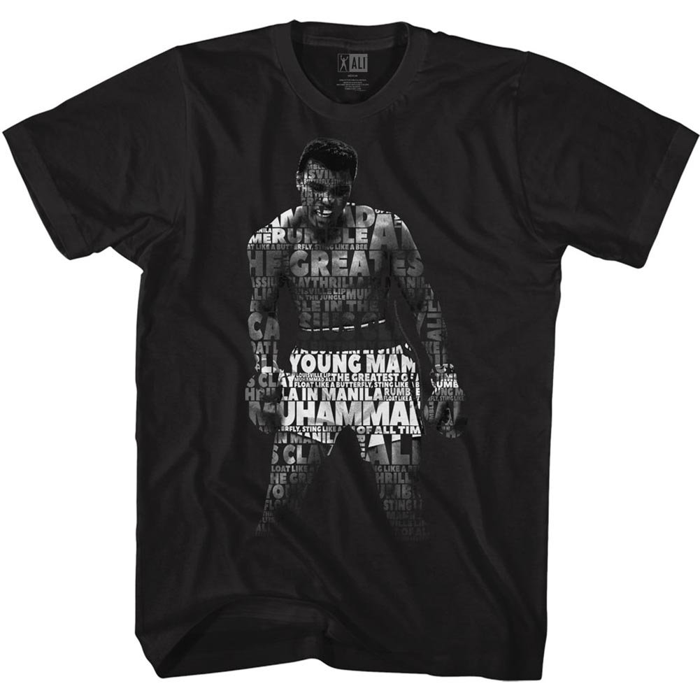 American Classics Muhammad Ali 60er Ziege Größte Boxer zitieren Sie Mich T-Shirt für Herren X-Groß Schwarz