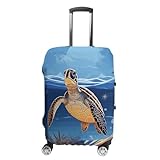 CSGJMYGS Reisegepäck-Abdeckung, elastisch, waschbar, modisch, kratzfest, Schildkröte am Strand, Koffer-Schutz, passend für 45,7 - 81,3 cm Gepäck, Stil:, XL