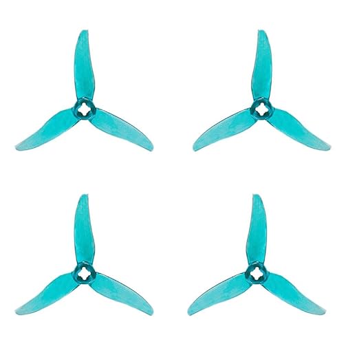 LSFWJP for Gemfan Hurricane 4 Paar 3520 3,5X2X3 3,5 Zoll 3-Blade CW CCW PC Propeller for RC FPV Fernbedienung Racing Drohnen Teile DIY (Color : 4Pairs Blue)