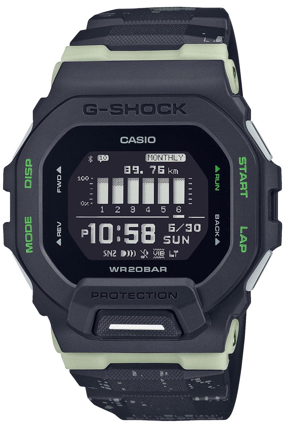 Casio GBD-200LM-1JF [G-SHOCK Sportlinie G-SQUAD] Japan Import Mai 2023 Modell, Schwarz, Modern