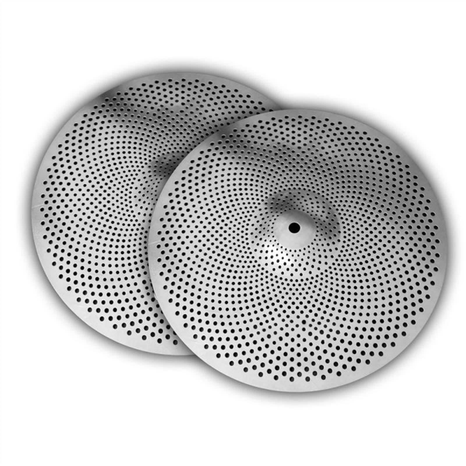 ZUOMU Silent Cymbals 33 cm Hihats Silber oder Goldene Legierung für Trommel-Set (Farbe: Silber)