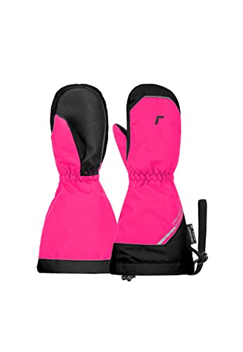 Reusch Baby-Mädchen Wes R-TEX XT Fäustling wasserdichte Membran warme Skihandschuhe Alltagshandschuhe Schnee Schlittenfahren Babyhandschuhe Winter-Handschuhe, rosa/schwarz, II