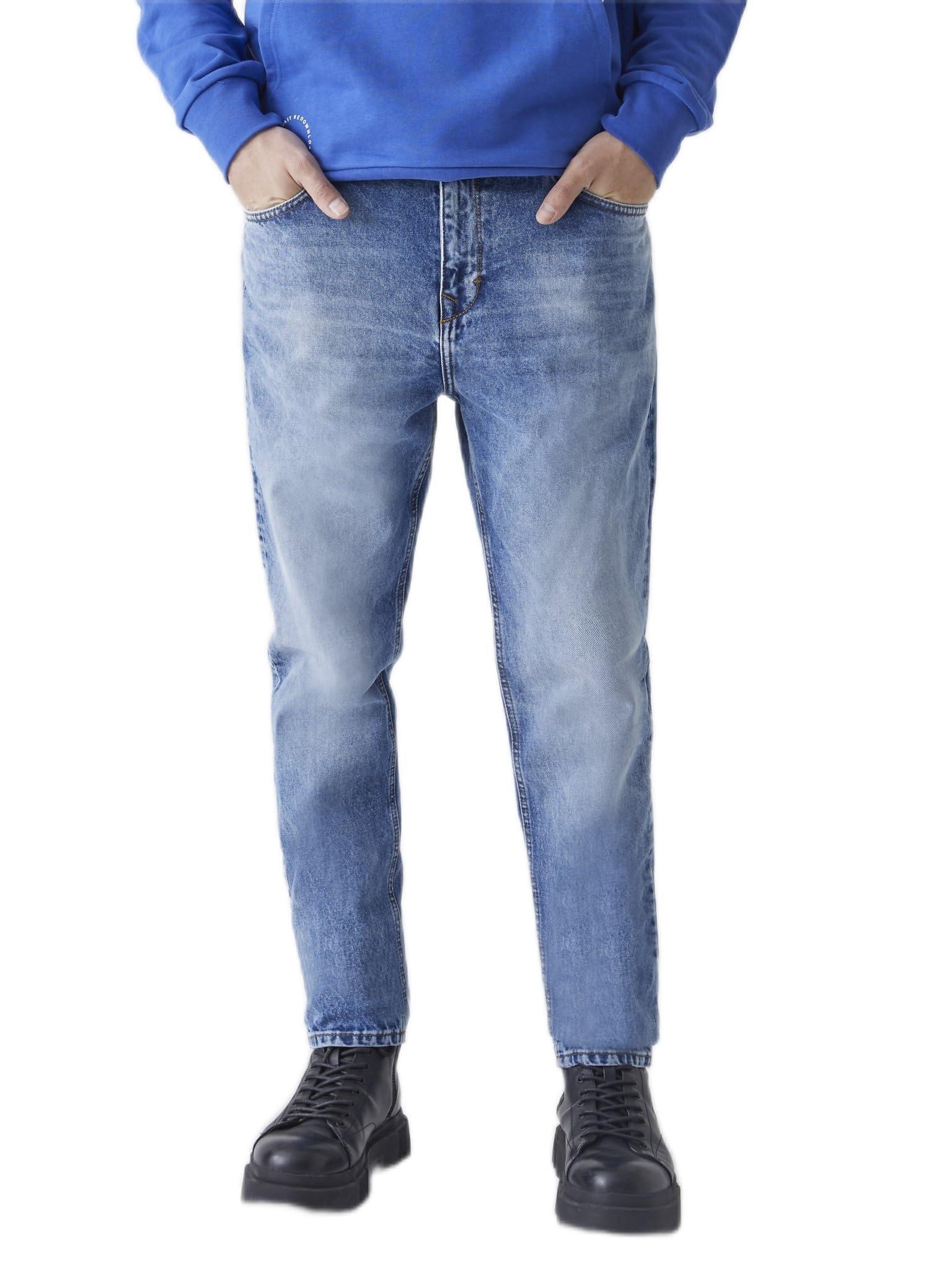 LTB Jeans Herren Jeans Alessio - Jeans Herren Regulär aus Baumwollmischung Tapered Denim Light mit Reißverschluss Mittlere Taille - Blau