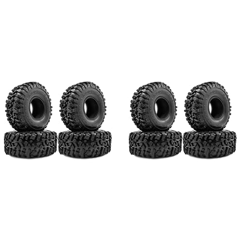 Pyugxab 8PCS 120MM 1.9 Rubber Rocks Reifen Radreifen für 1/10 RC Rock Crawler Axial SCX10 90046 AXI03007 TRX4 D90