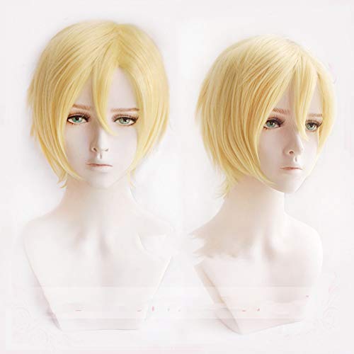 LINLINCD-Anime Coser Wig Anime Banane Fisch Esche Lynx Perücken Aslan Jade Callenreese Hitzebeständig Cosplay Wig Spielen Haar+Perücke