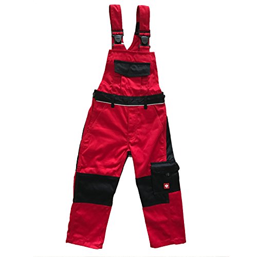 Engelbert Strauss Kinder Latzhose e.s. image, Farbe:rot/schwarz, GröÃŸe:158/164