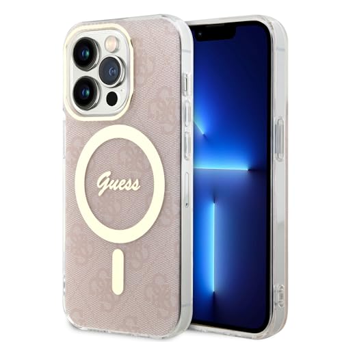 CG Mobile Guess Magsafe IML 4G Hartschale für iPhone 15 Pro, Rosa