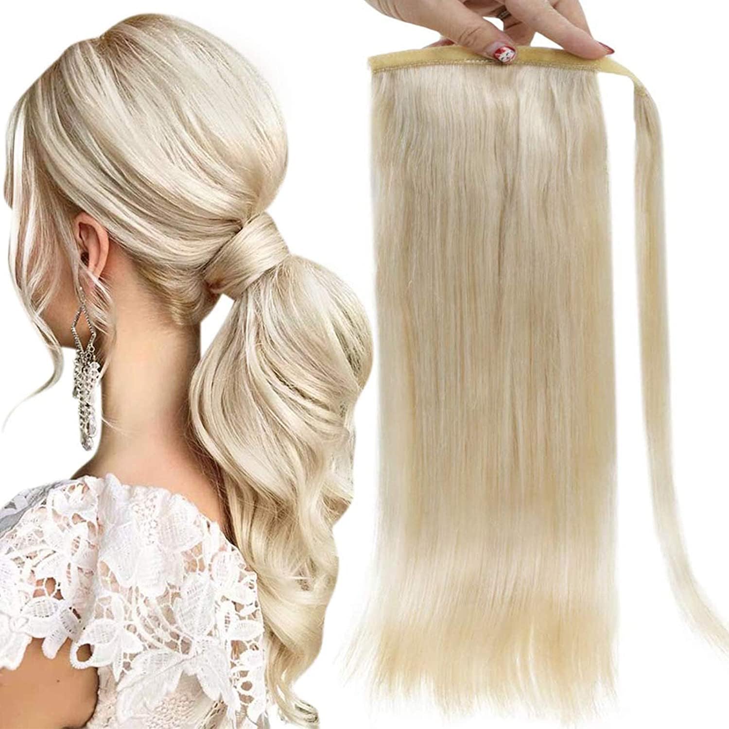 Echthaar-Pferdeschwanz-Haarteil, Vollglänzender Pferdeschwanz ohne Krallenclip, glattes Echthaar, umwickelter Pferdeschwanzclip, Balayage-Farbe, Pferdeschwanzverlängerung, 70 Gramm,Pferdeschwanz-Haar