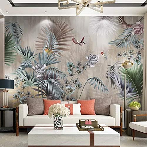 Style Botanical Leaf Vintage Tv 3D Tapeten Wanddekoration Fototapete Sofas Wohnzimmer Wandbild Schlafzimmer-150cm×105cm