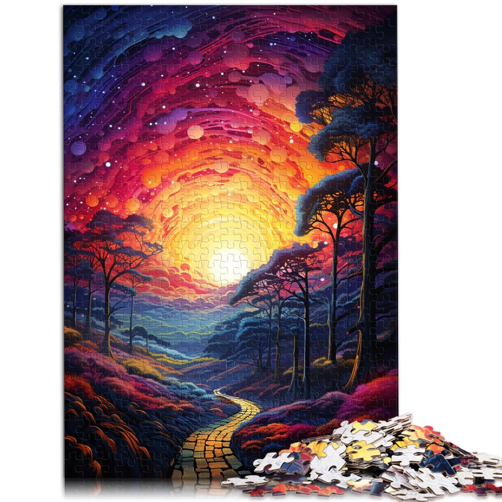 Puzzles für ätherische Landschaften, 1000-teiliges Holzpuzzle, Entspannungspuzzle, Spiele, Wanddekoration, einzigartige Geburtstags (50 x 75 cm)