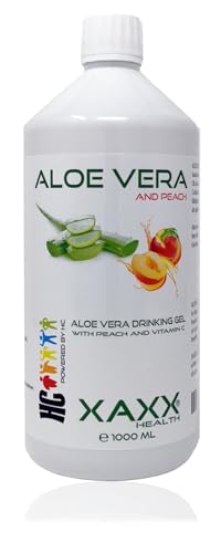 XAXX HC Aloe Vera Drinking Gel mit Pfirsich und Vitamin C, 1 Liter