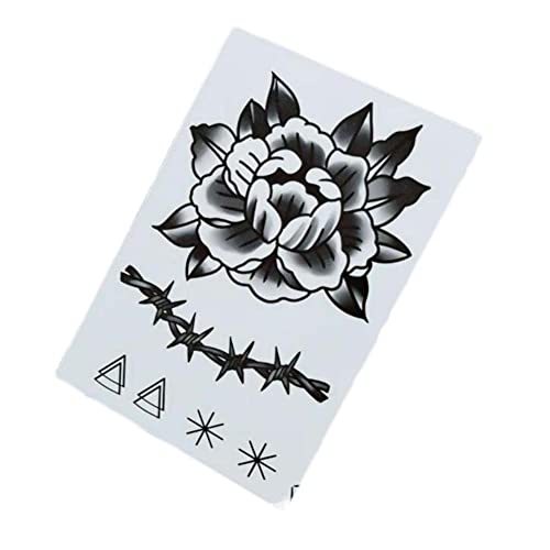 ORLOVA Fake-Tattoos, temporäre Tattoos, 3 Blatt Gothic Black Rose Temporäre Tattoo-Aufkleber Handrücken-Narbe Bedecken Fake-Tattoos im Punk-Stil