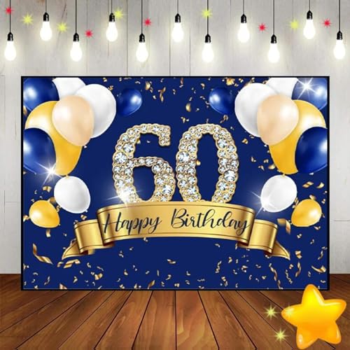 Alles Gute zum 60. Geburtstag Junge Fotografie Dekoration Rot Foto Banner Dekoration Süß Erwachsener Mann Mädchen Junge 350x230cm