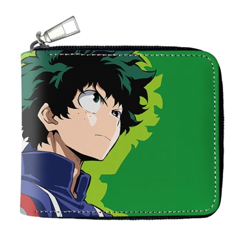 RYNDEX My He-ro Academ-ia Anime Wallets, Süß Spaß Einzigartig Karten Portemonnaie, Mädchen Geldtasche mit Münzfach und Geldscheinfach(Color:Multicolor 7)