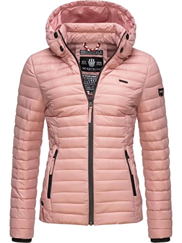 MARIKOO Damen Übergangsjacke leichte Steppjacke Samtpfote Powder Rose Gr. M