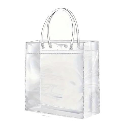 20 Stück transparente Geschenktüten, Feiertagsgeschenktüten, quadratische Geschenktüten, Jubiläen, Hochzeiten, Partys, Geschenktüte-25X25CM 20 STÜCK