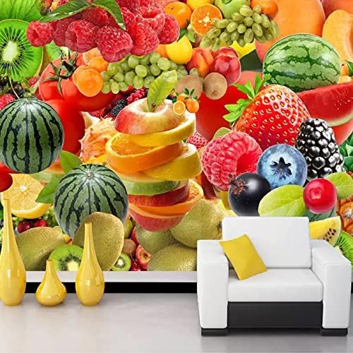 XLMING Obst Bildwand Küche Esszimmer Arbeitszimmer Wohnzimmer TV Hintergrund Wand 3D Tapete-200cm×140cm