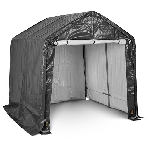 Uniprodo Zeltgarage 240 x 240 cm Stahlrahmen 6 Standfüße verzinkt Oxford-Gewebe wetterfest beschichtet Garagenzelt für Auto und Fahrrad