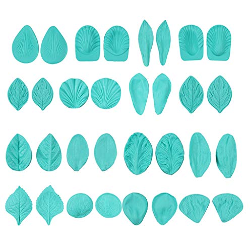 16PCS Blätter Blumen Silikon Form Fondant Kuchen Grenze Form Schokolade Form Kuchen Dekor Werkzeuge Küche Backen Zubehör